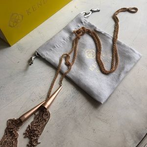 Kendra Scott rose gold Phara necklace